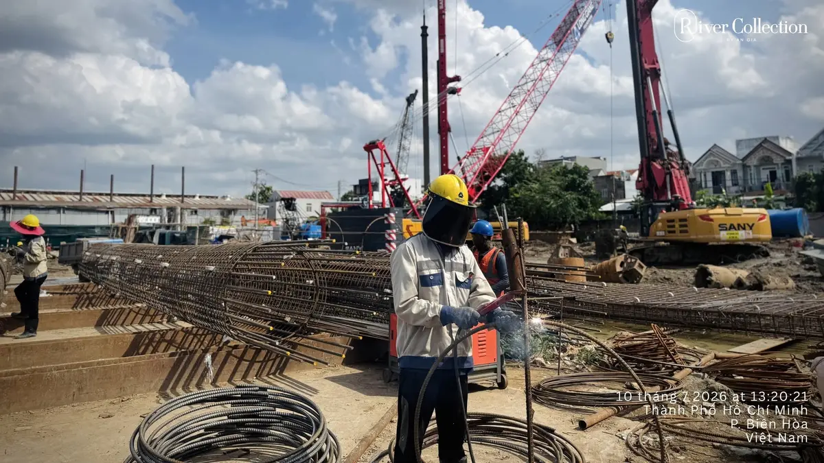 Công trường River Collection An Gia gần khu vực Aeon Mall Đồng Nai