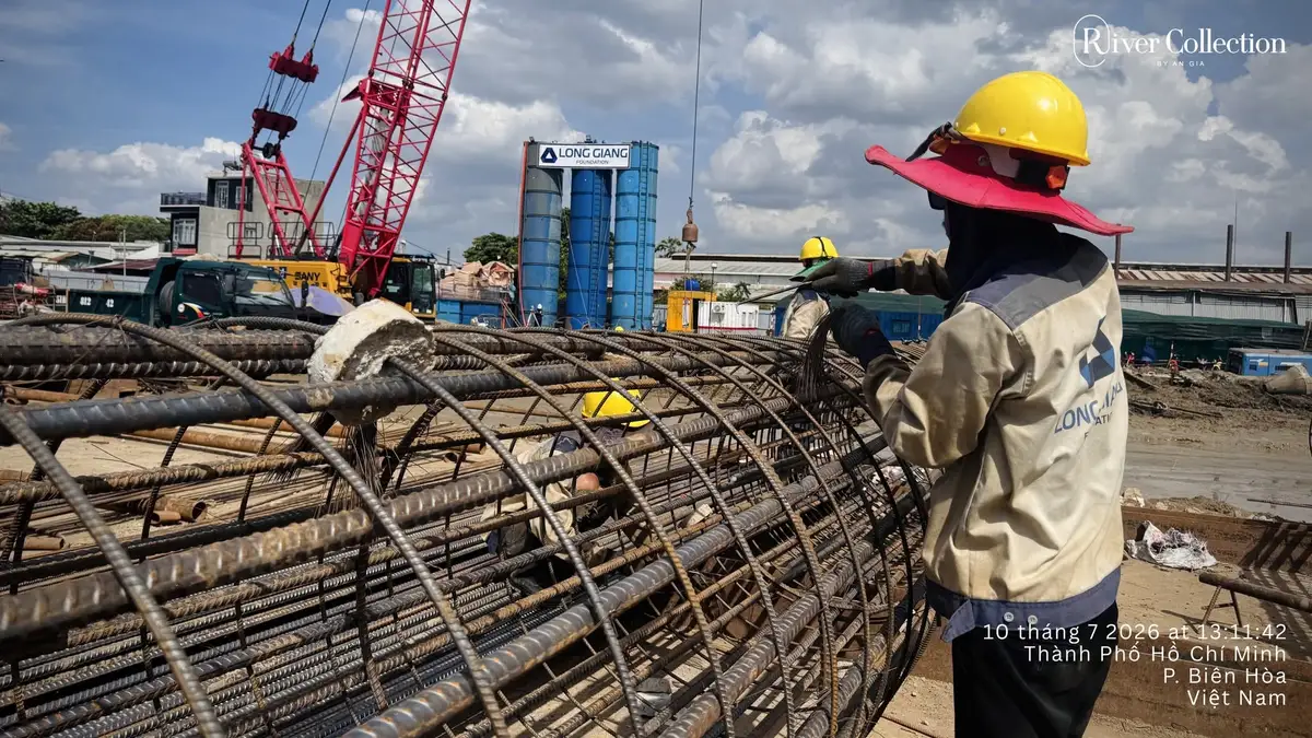Công trường dự án River Collection tại Hóa An Biên Hòa