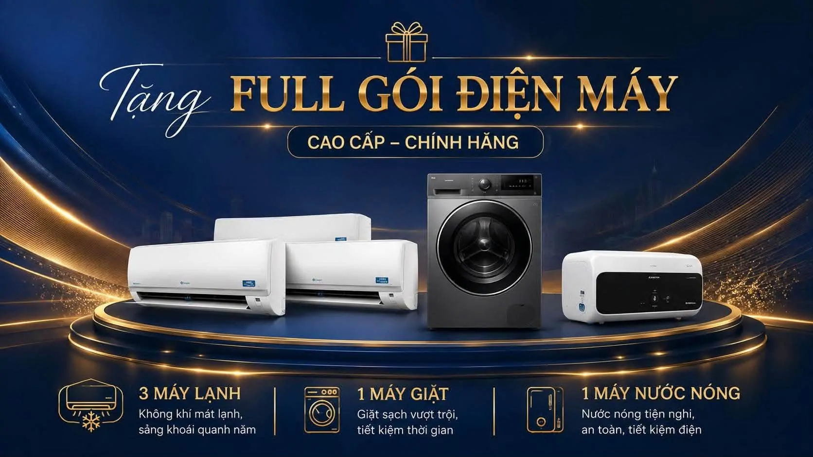 Quà tặng full gói điện máy cao cấp chính hãng dự án The Gió Riverside
